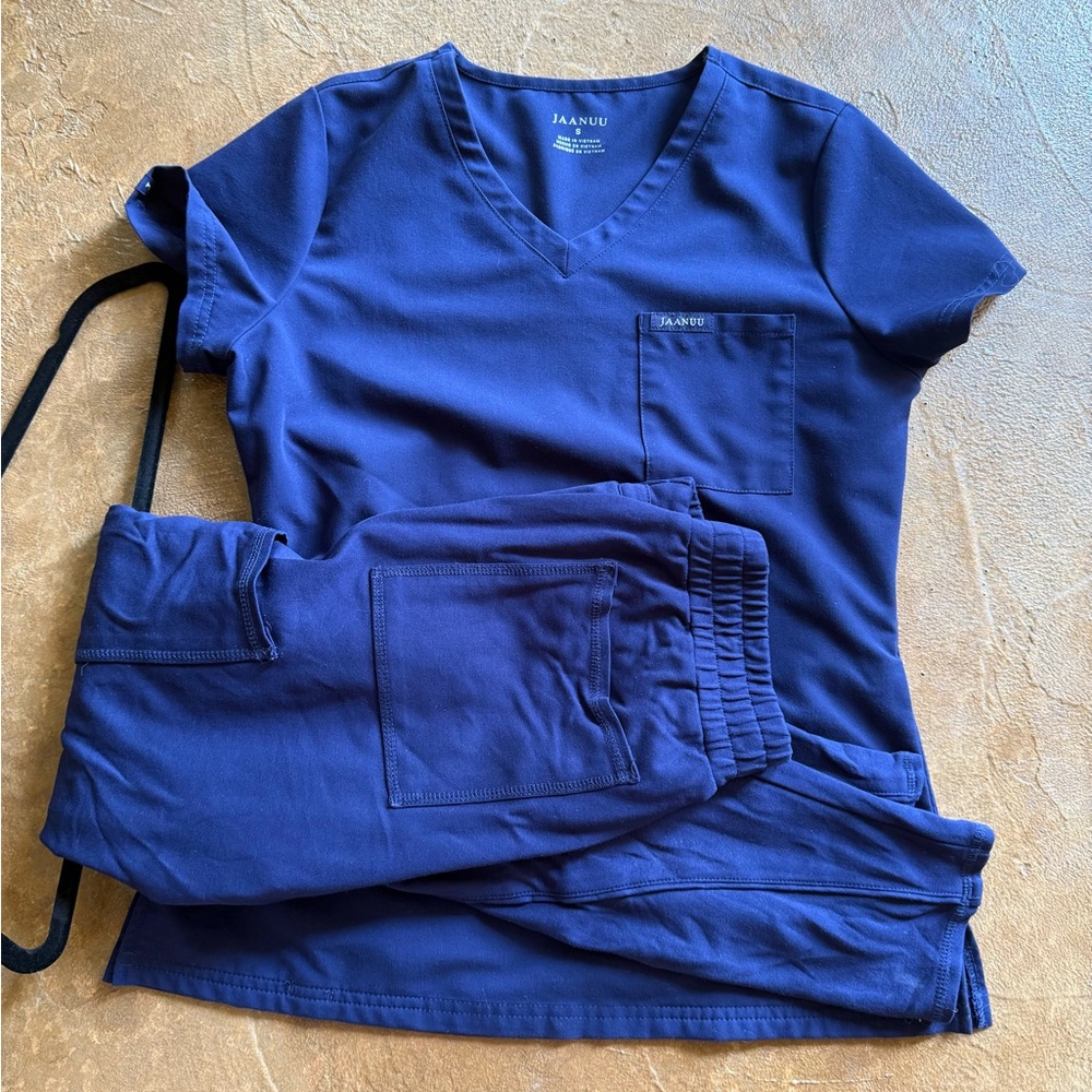 Jaanuu Navy Blue Scrub Set